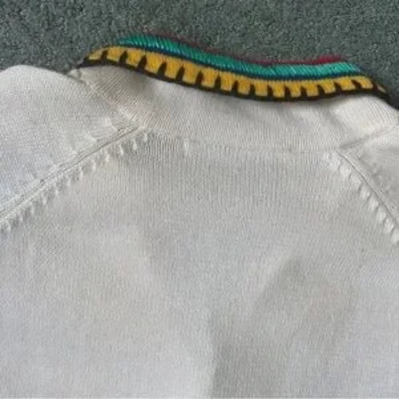Michael Simon L XL Rare Vintage Mexican Sweater Cardigan Embroidered mothers day - Picture 8 of 8